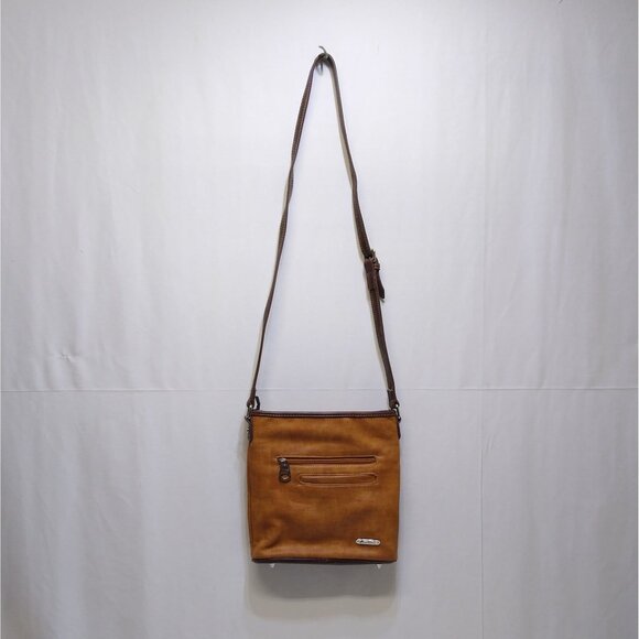 Montana West PU Leather Crossbody Bag Adjustable Stud Rhinestone Embroidered VTG - Picture 12 of 16